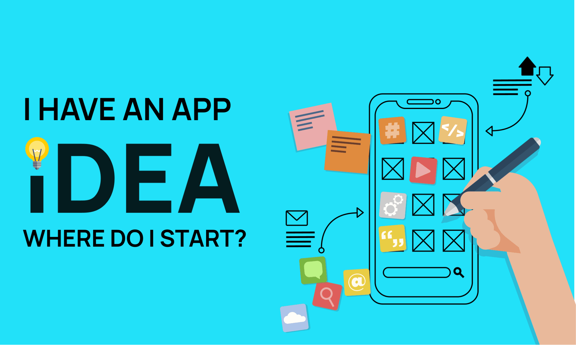 visual for app idea for mobile app development process